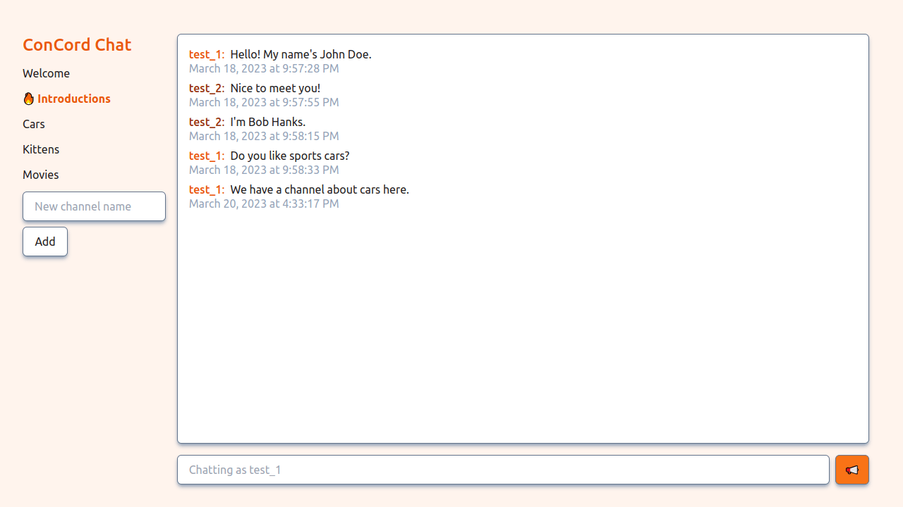 ConCord chat screenshot