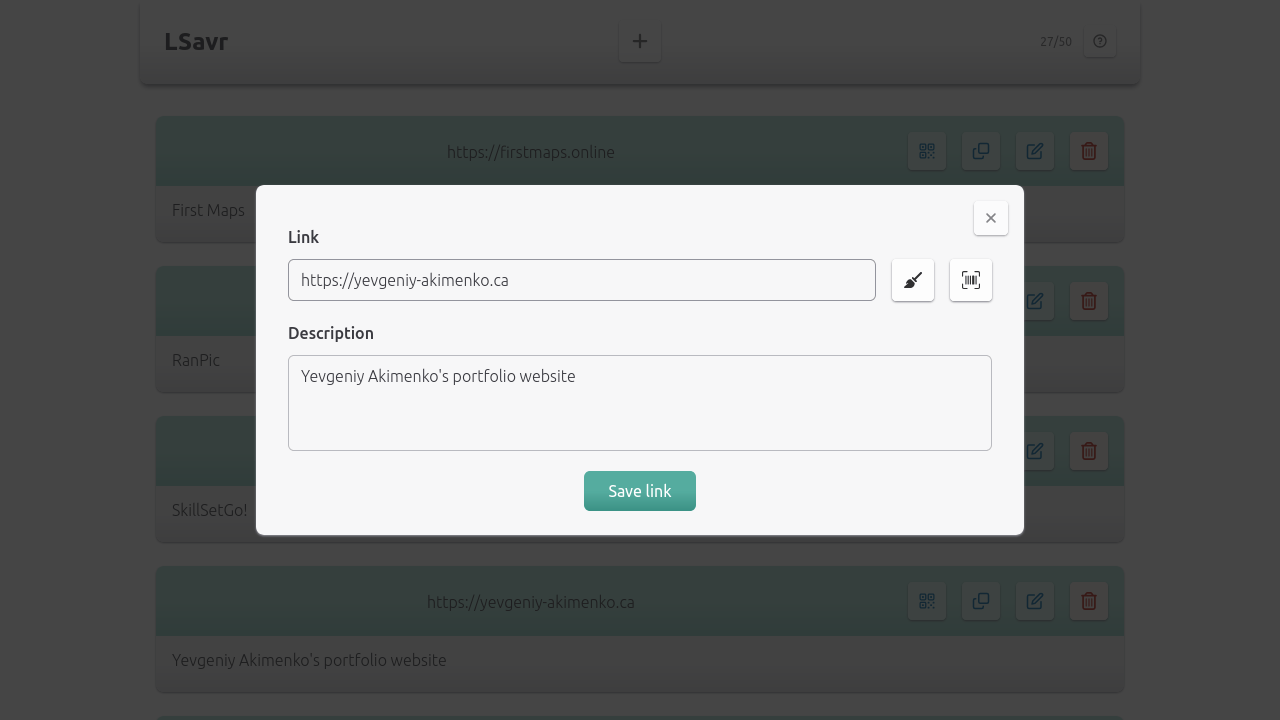 Adding or editing a link