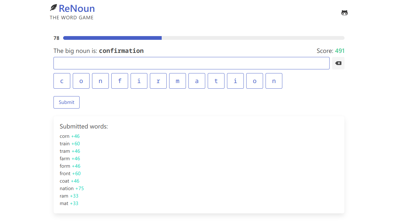 ReNoun screenshot